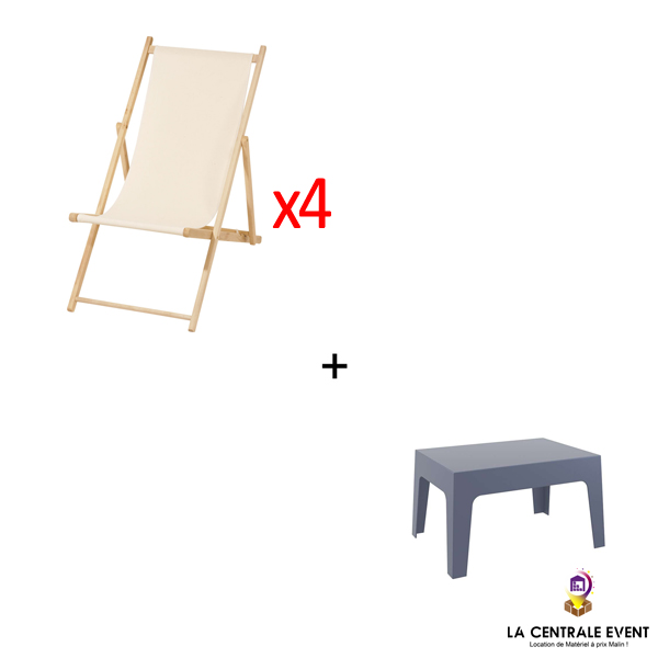Chaises Longues Chilienne Pack 1 (4 VIP)